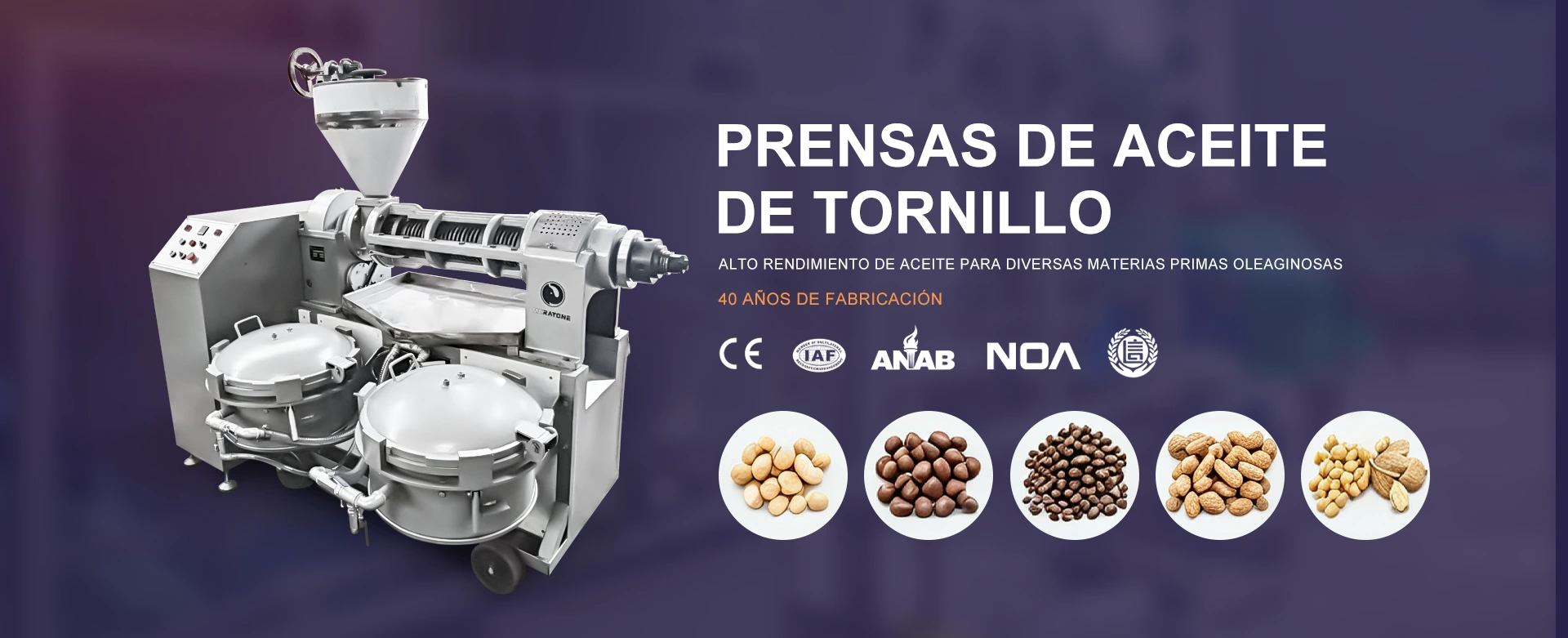Prensa de aceite de tornillo