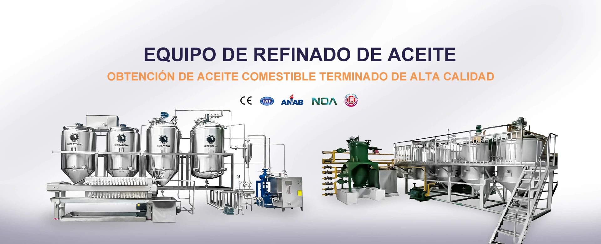 Equipo de refinado de aceite