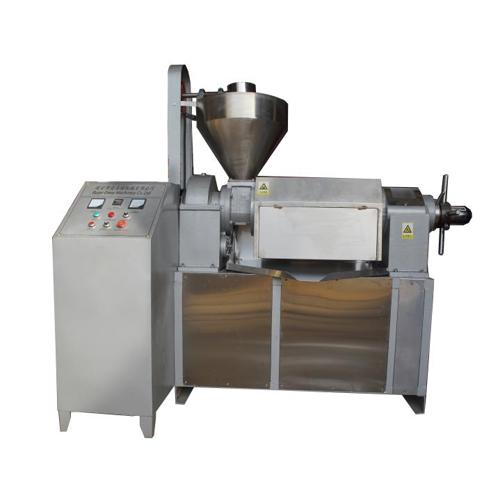 Prensa de aceite con control de temperatura con cubierta exterior