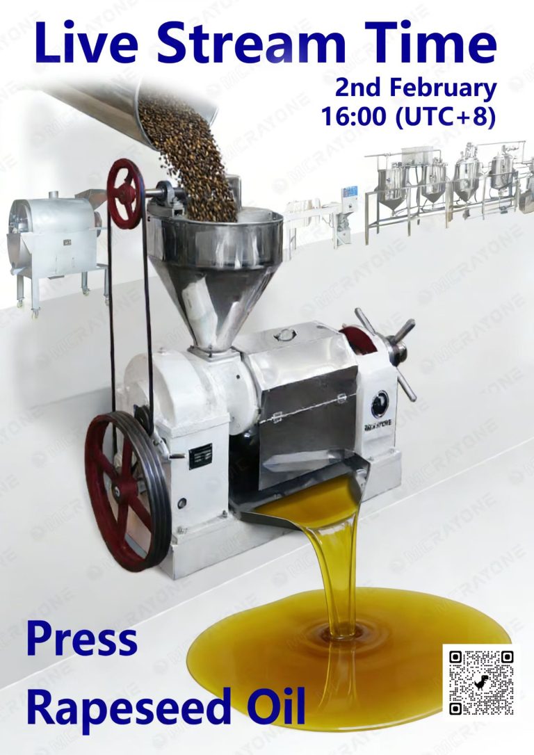 Transmisión en vivo de la línea de producción de aceite de colza