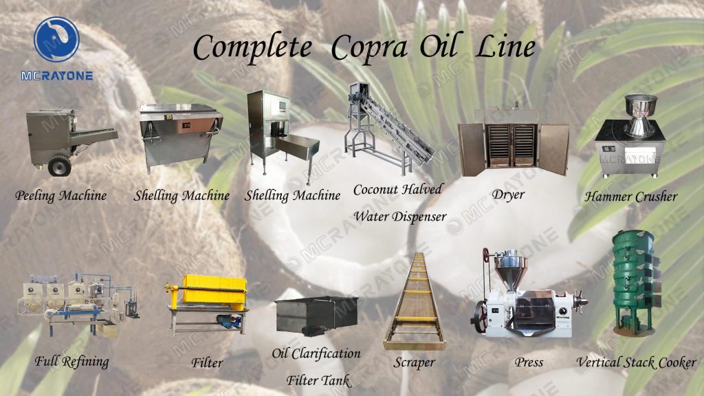 Línea de producción de aceite de coco